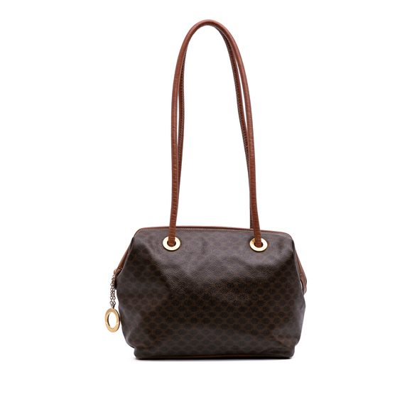 Pre-Loved Celine Macadam Coated Canvas Shoulder Bag - Picture 1 of 9